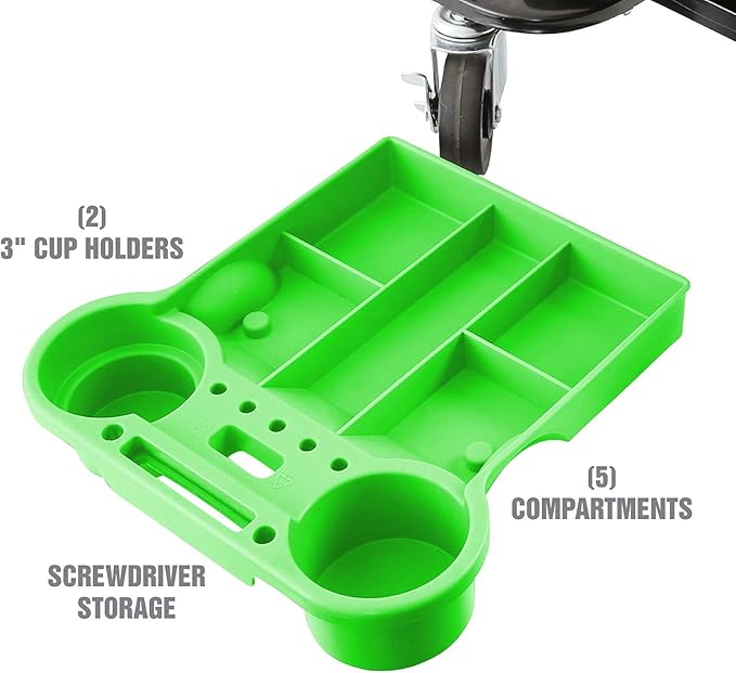 OEMTOOLS 24986 Heavy-Duty Rolling Workbench and Creeper Seat, Mechanics Stool