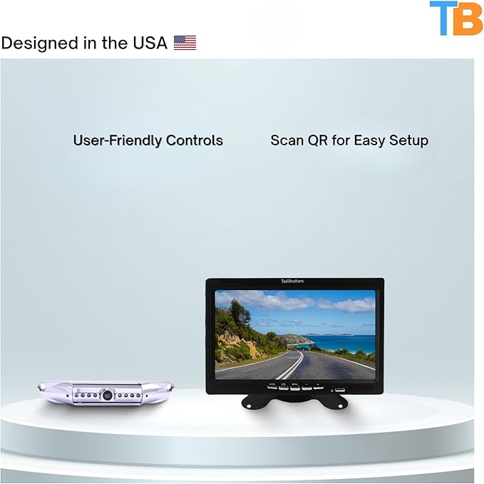 7” HD License Plate Backup Camera