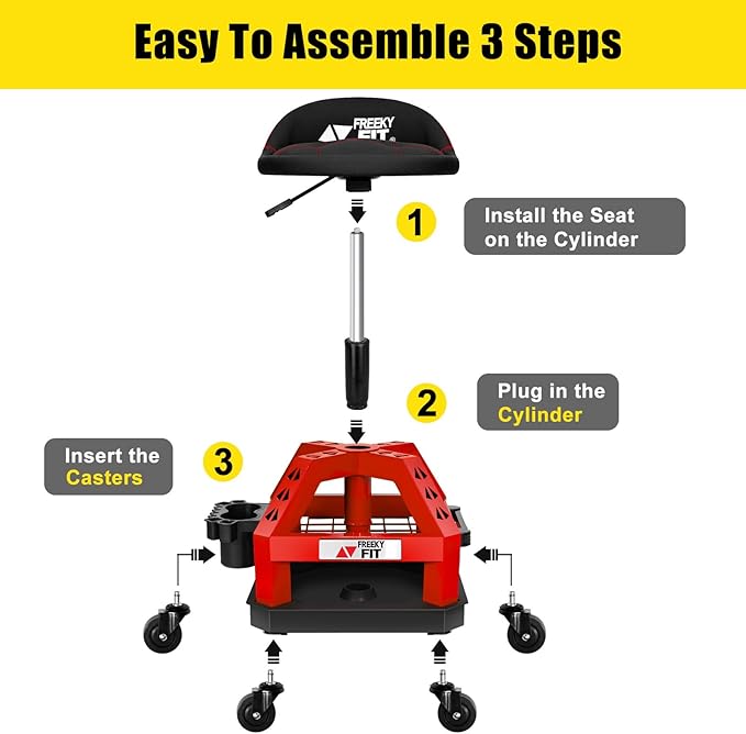 Rolling Shop Stool for Garage
