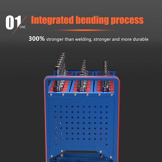 Blue Classic 50 Taper CNC Tool Holder Transfer Cart, 25 Capacity CAT/BT50