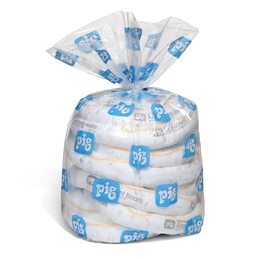 PIG Oil Boom - Oil-Only Absorbent Boom - 4 Pack - 3" x 20' Boom - Ab...