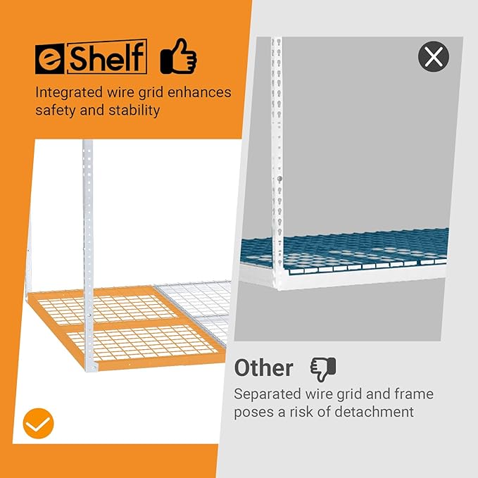 4ftx8ft Overhead Garage Storage Rack, Heavy-Duty Metal Garage Ceiling Storage