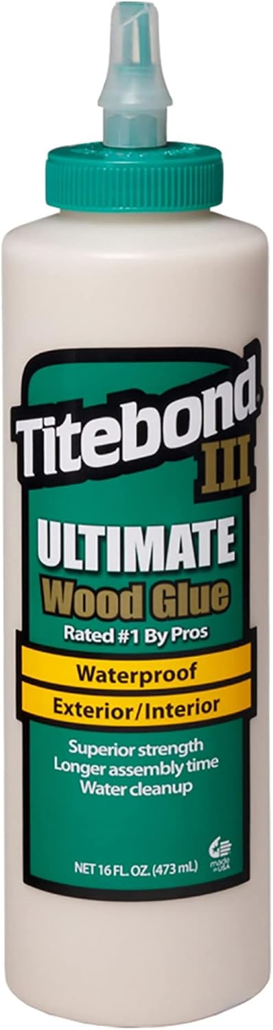 Titebond III Ultimate Wood Glue 16 Oz. (12 Pack) – Premium Professional Woodw...