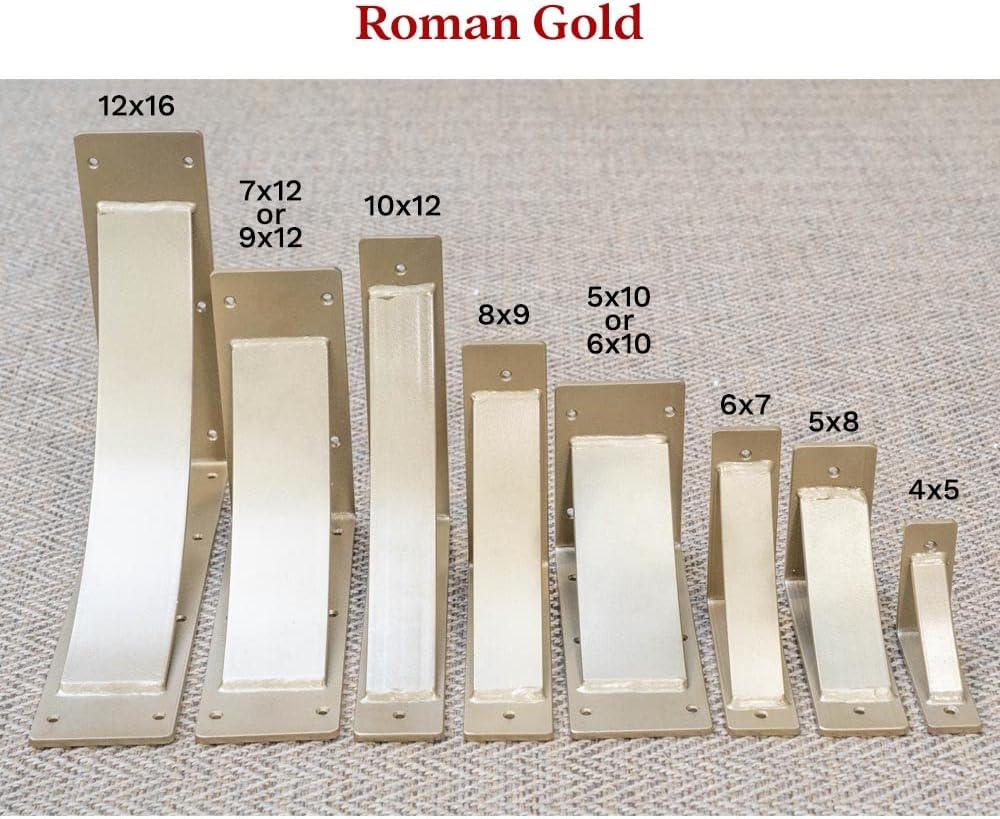 Rustic Red Door Co. Steel Heavy Duty Fireplace Mantel Brackets - Countertop S...