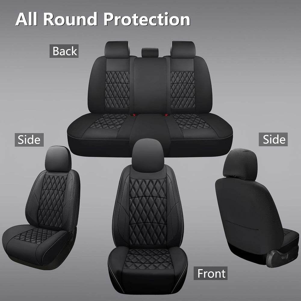Car Seat Covers,Universal Fit for Cars SUVs Trucks,Black Full Set