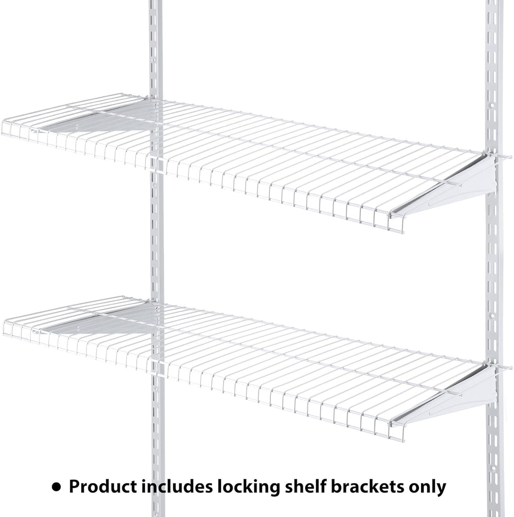Wonderjune 12 Pcs Adjustable Locking Shelf Bracket 16 Inch Shelf Brackets Hea...