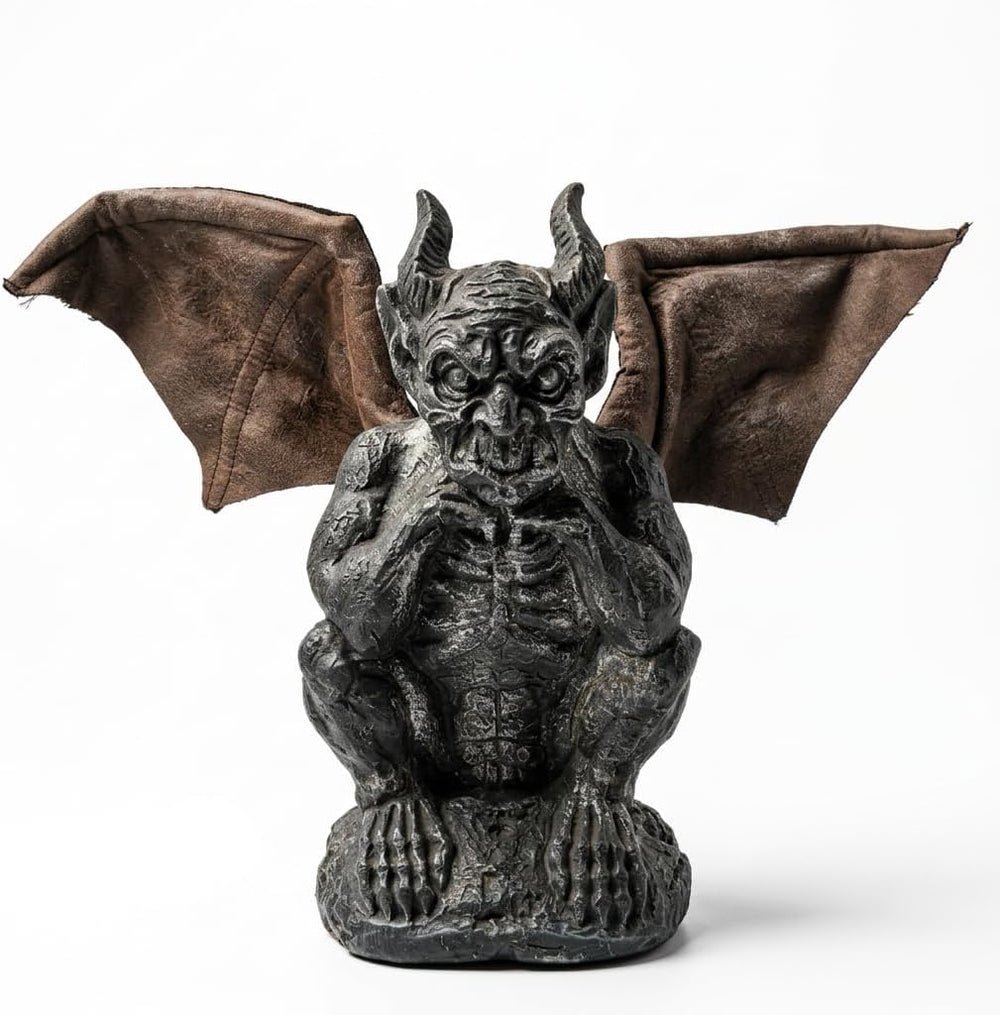Hand-Painted Resin Halloween RIP Tombstone, Battery-Operated Horror Decor