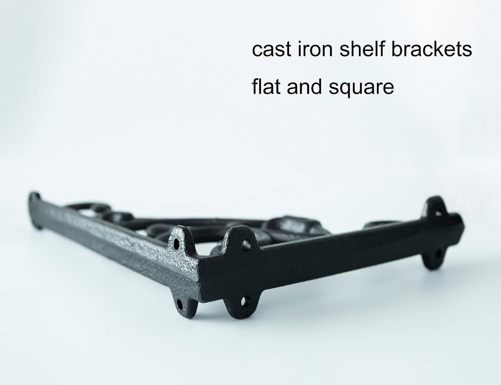 4 Pack Decorative Shelf Brackets,11*7.5 Inch Cast Iron Shelf Supply,Antique B...