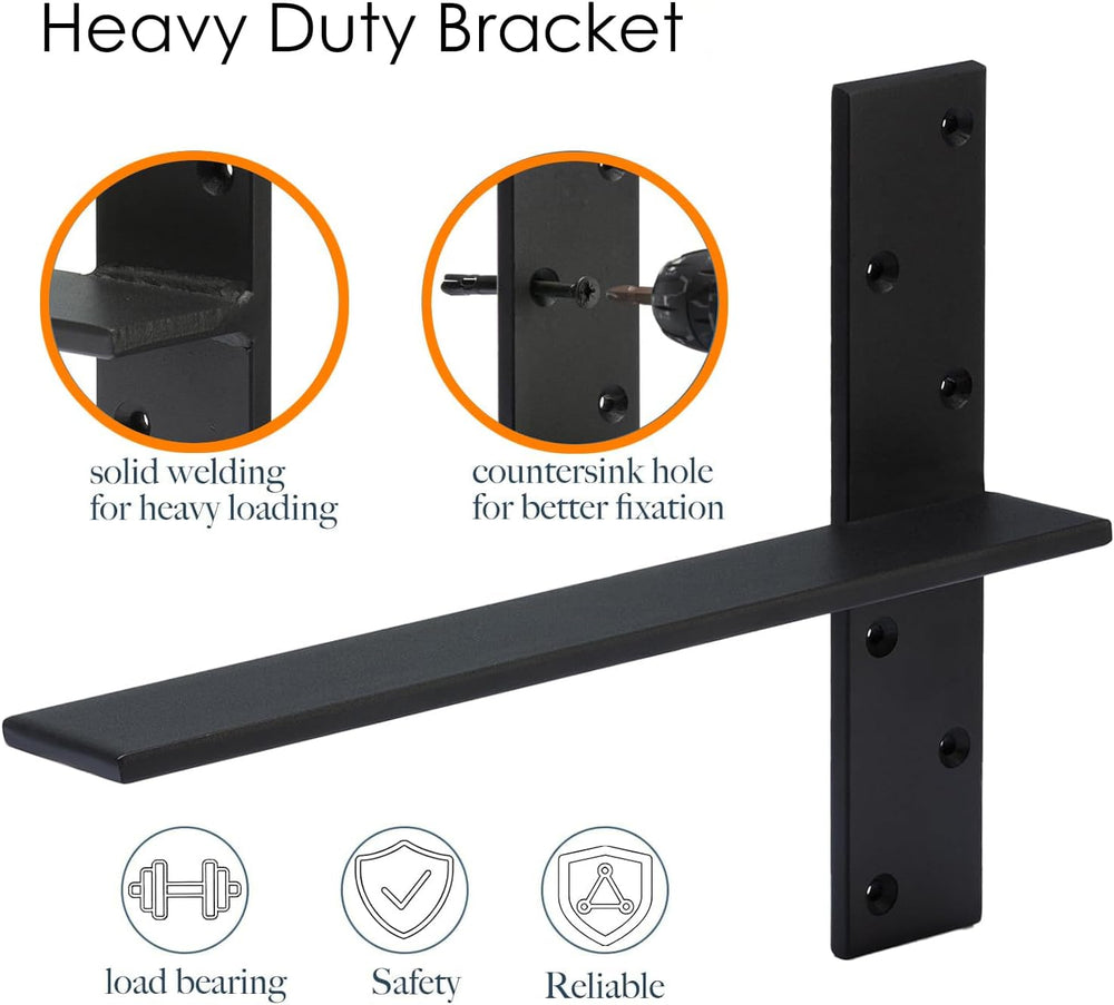 Floating Shelf Bracket Heavy Duty Free Hanging Countertop Support Bracket 2 P...