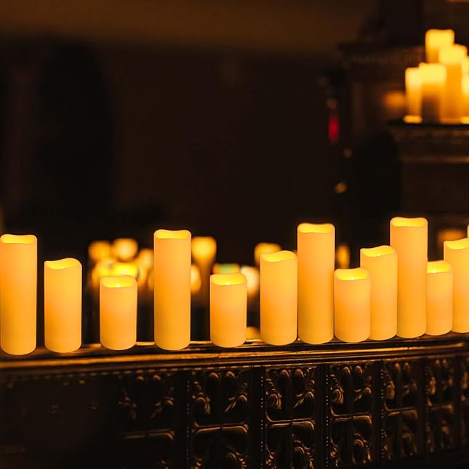 24-Pack LED Flameless Candles with Remote Control -Remote flameless Candles- ...
