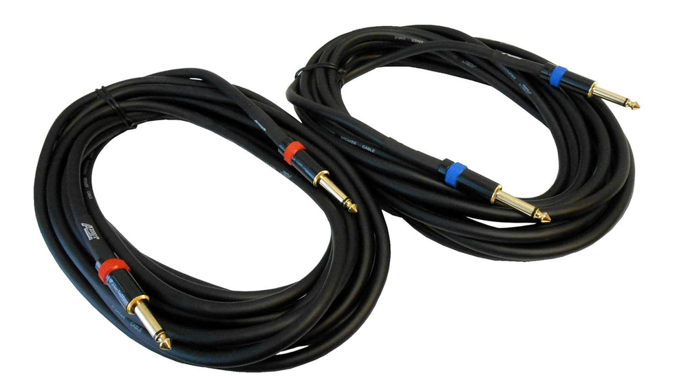 AUDIO 2000'S ADC99100 Two-Pack 25-Foot 1/4-Inch to 1/4-Inch 14 Gauge (14 ...