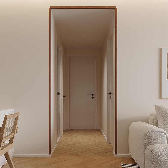 Wall Corner Protector 6PCS 45" Corner Molding Trim Walnut Wood Grain Corner