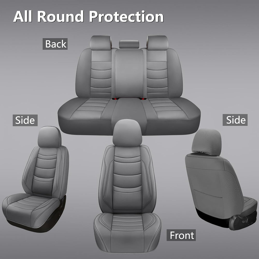 Leather Car Seat Covers Full Set,Universal Fit for Most Cars,SUVs and Sedans,...