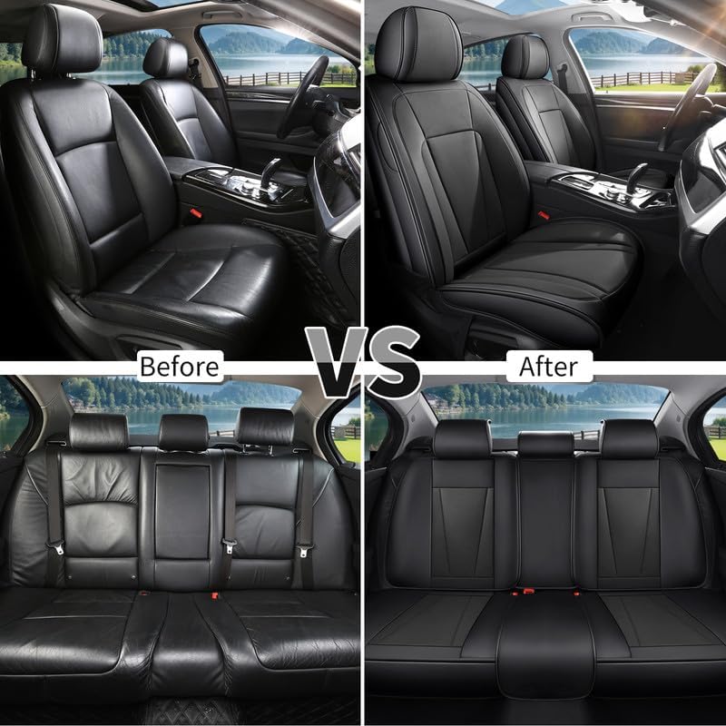 Car Seat Covers Full Set Custom Fit for Kia Optima 2001-2020,Black