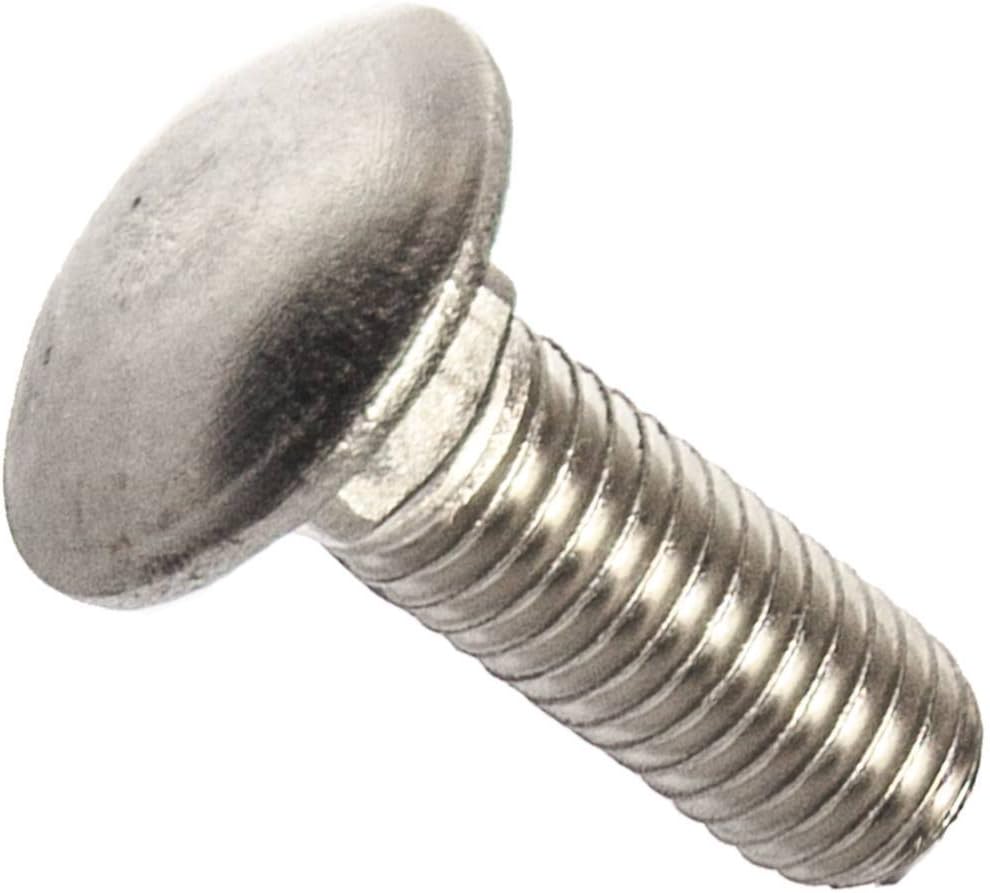 5/16-18 x 3" Carriage Bolts, Round Head, Square Neck, Stainless Steel 18...