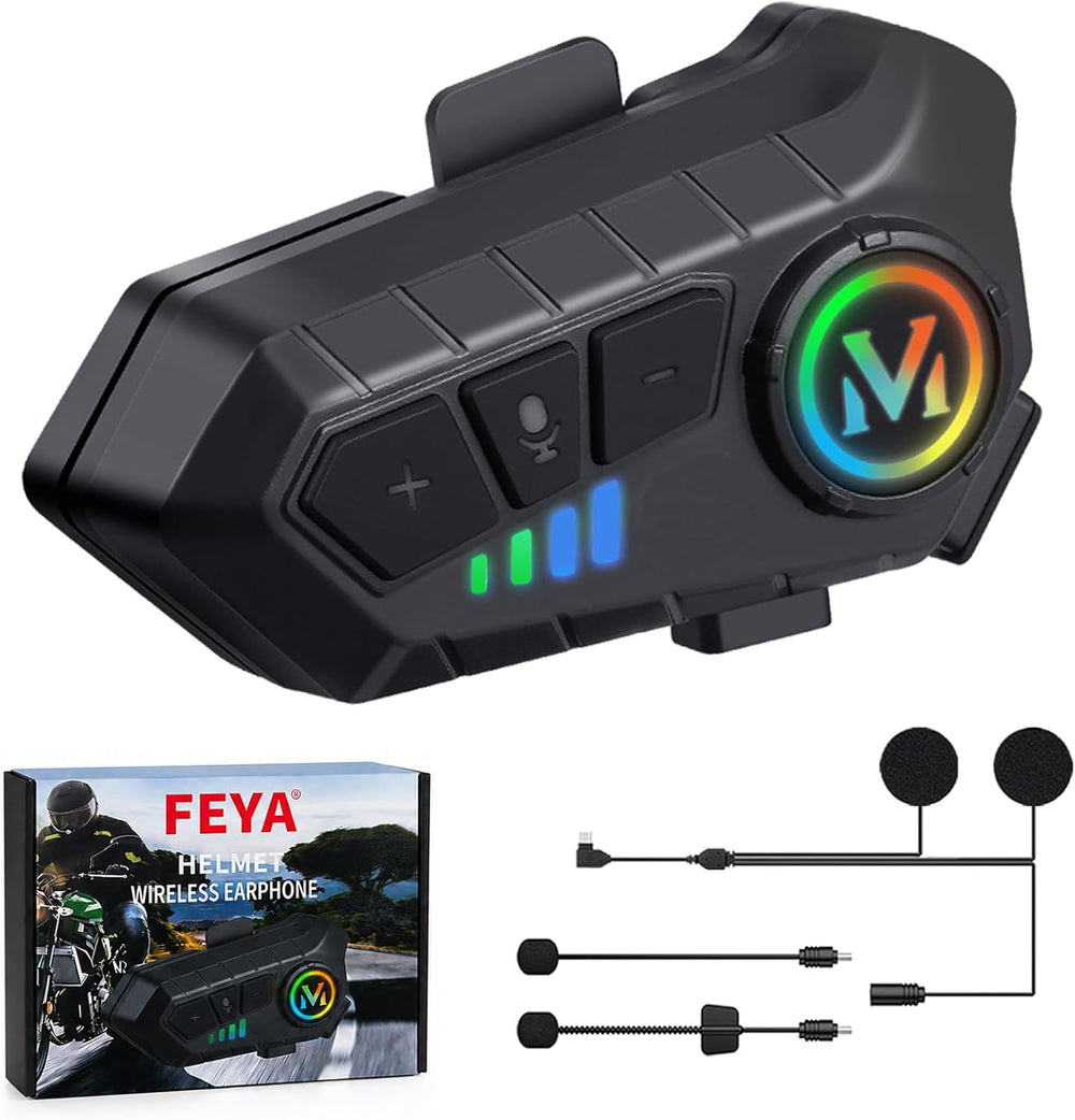 FEYA Motorcycle Helmet Speakers High Battery Life Helmet Headset