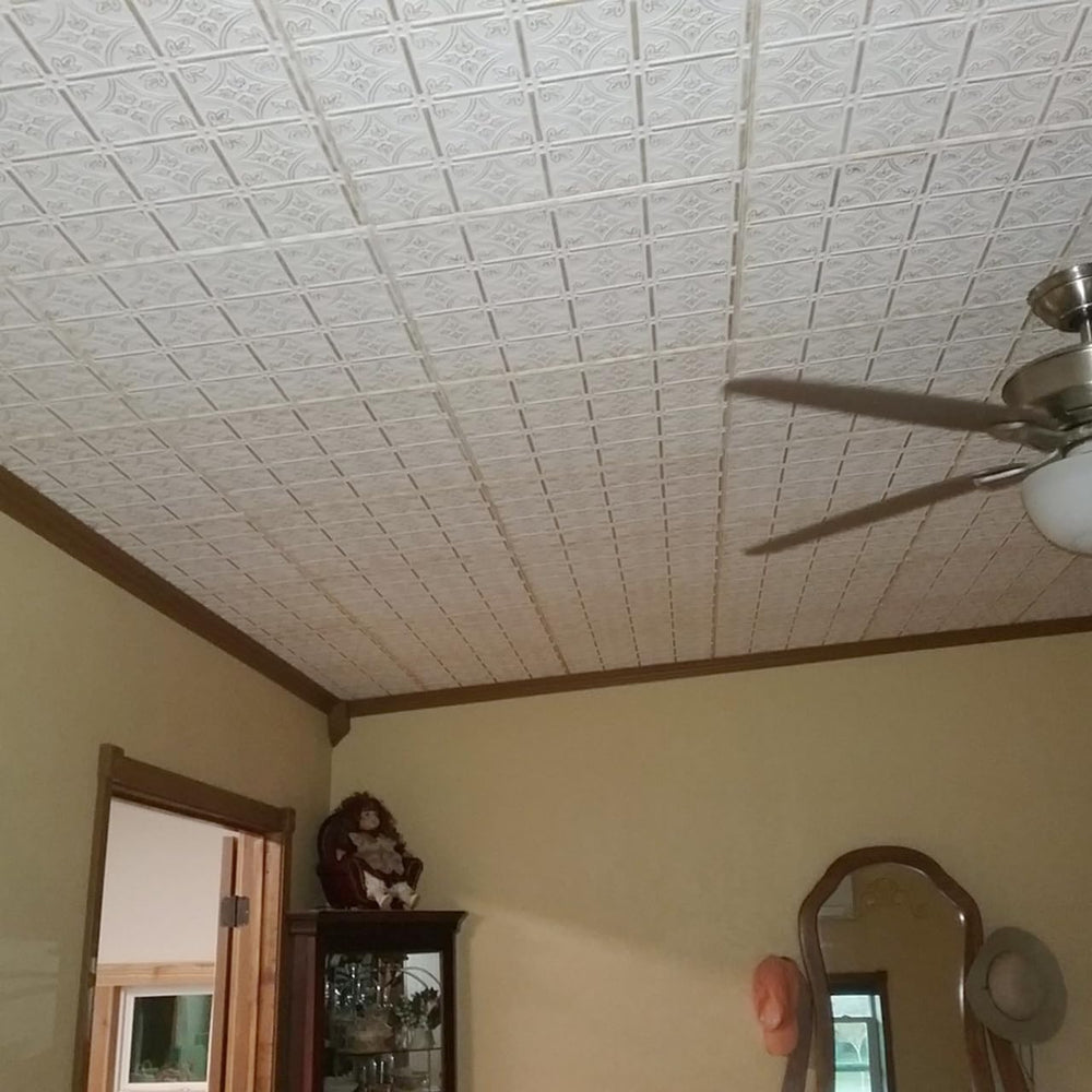 À LA MAISON CEILINGS R125 Emma's Flowers Foam Glue-up Ceiling Tile (384 s...