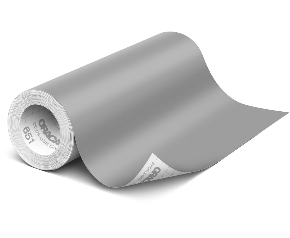 ORACAL 651 Matte Grey Vinyl Durable Roll Easy to Weed Permanent Adhesive Craf...