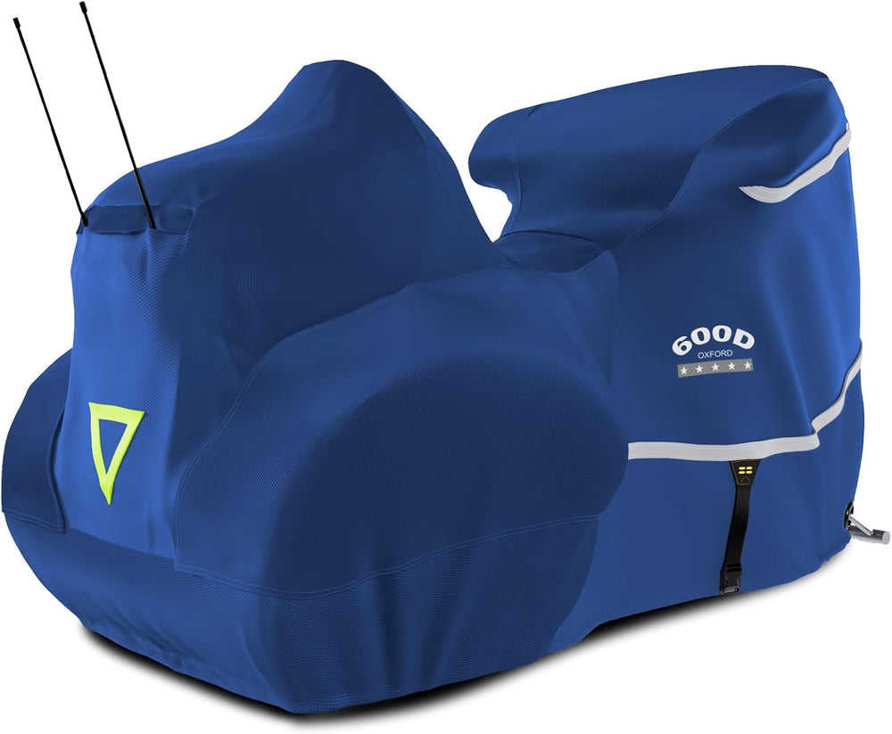 Motorcycle Cover with Side+Top Box Heavy Duty 600D Waterproof for Touring Mod...