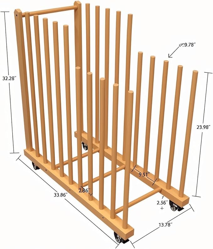 Art Storage Rack, Wood Art Drying Storage Stand