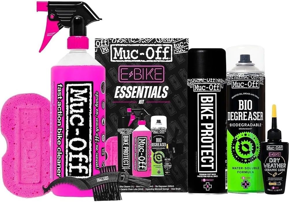 Muc-Off eBike Essentials Kit, Electric Bike Wash & Chain Lube Set