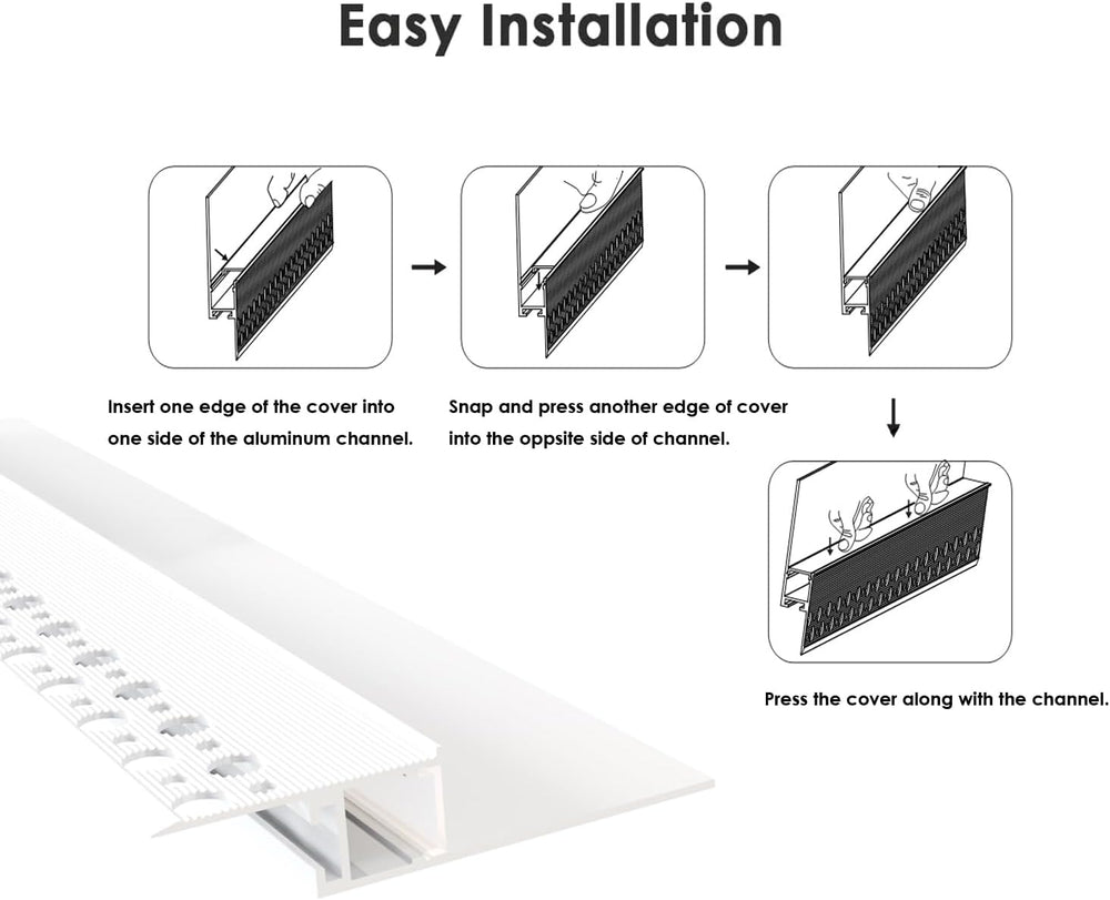 Plaster LED Channel,White Drywall LED Strip Light Channel 4x2m