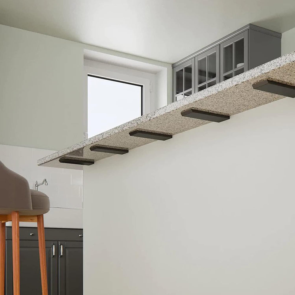 Countertop Support Bracket 3 Pack 10" Lx 2.5" W Hidden Black Knee W...