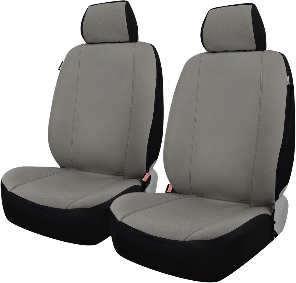 Champlus Car Seat Covers for Two Front Seats, Universal Fit, Gray