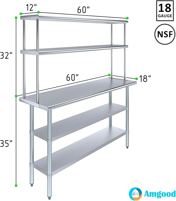 Amgood Stainless Steel Work Table