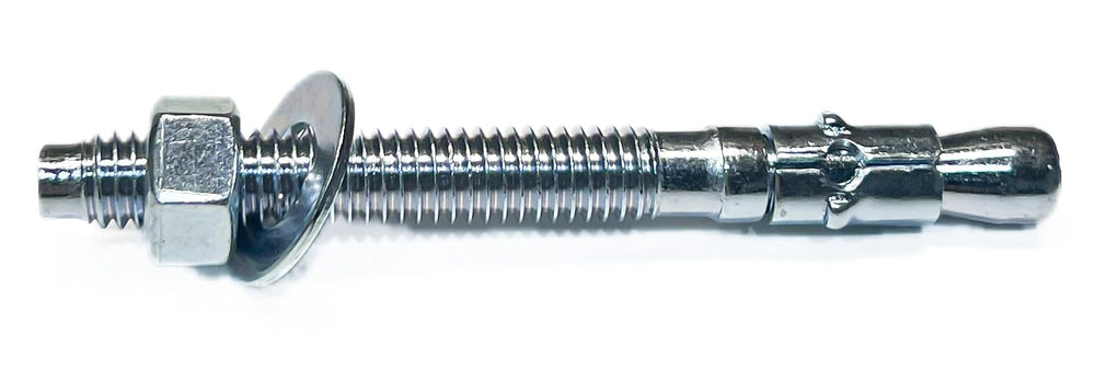 MIGHTY FASTENERS Zinc-Plated Steel Wedge Anchors, 7/8" X 10" - Heav...