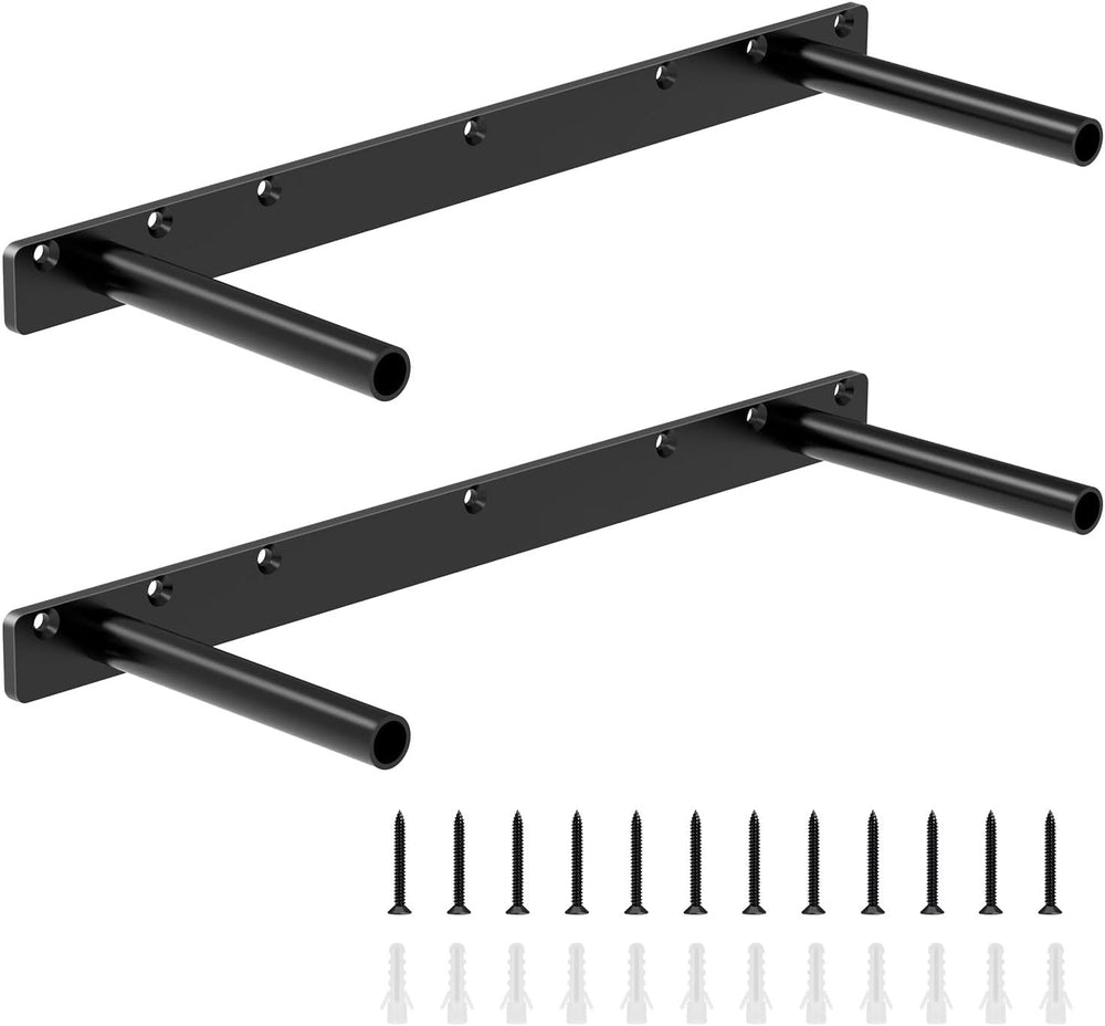 2pcs Floating Shelf Bracket, 17" Heavy Duty Hidden Shelf Brackets Hardwa...