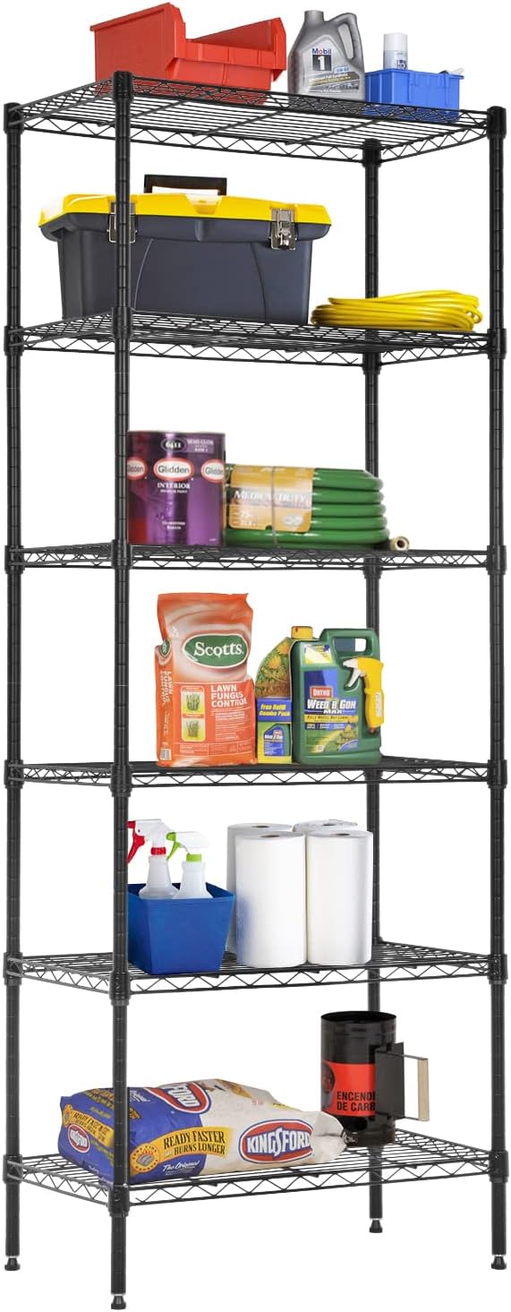 BestOffice Adjustable Wire Shelving Storage Shelves Heavy Duty Shelving Unit