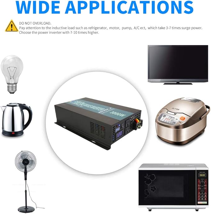 WZRELB Reliable 3000w Pure Sine Wave Solar Power Inverter 24v 110-120v 60hz