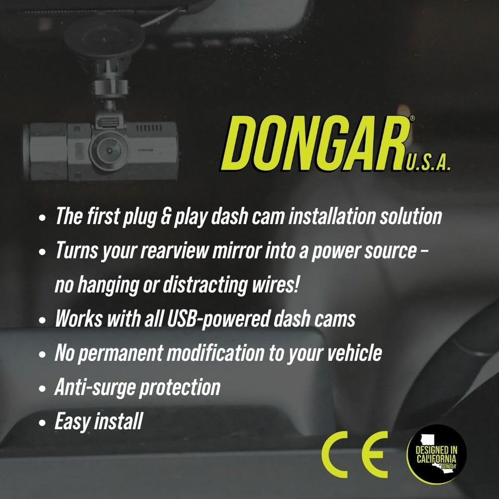 Dongar Dash Cam Power Adapter (12-pin Type A) - Compatible w Tacoma (15-23), ...