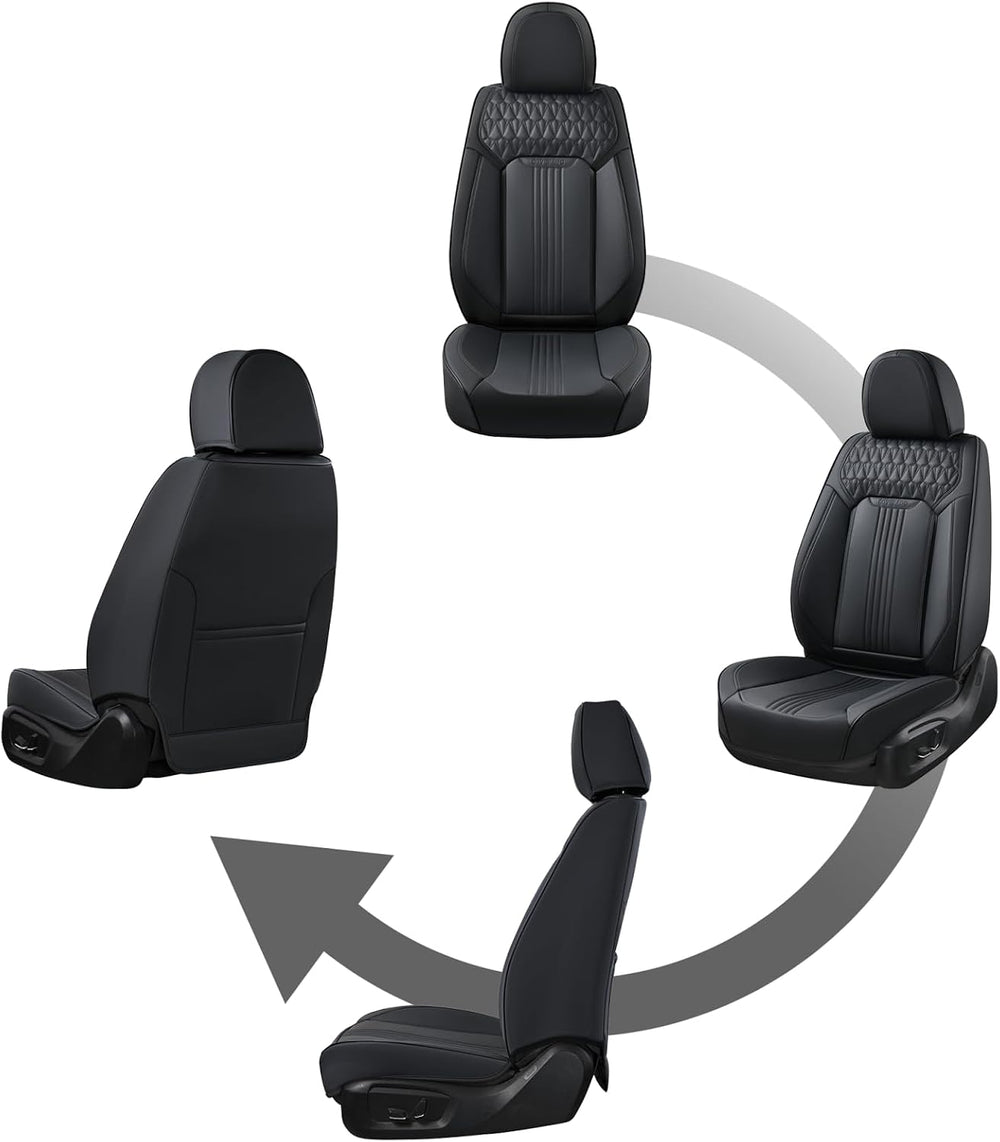 Coverado Seat Covers, Car Seat Covers Front Seats, Black Seat Cover, Waterpro...