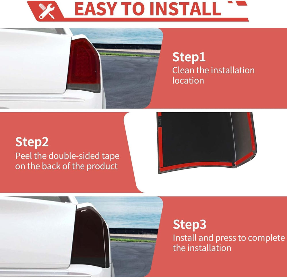 Tail Light Lamp Cover Guard Blackout Kit Exterior Accessories Compatible with...