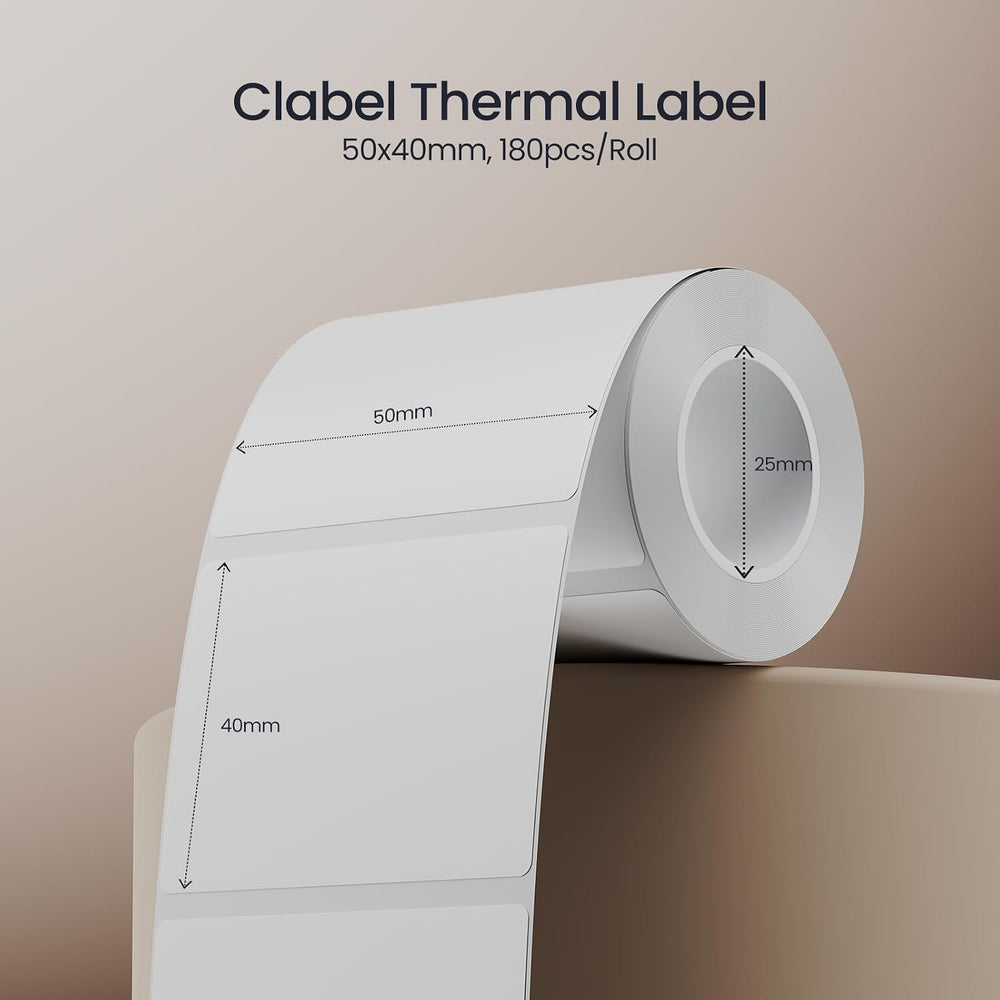 50x40mm (1.97"x1.57") Thermal Labels 6 Rolls White Price Address