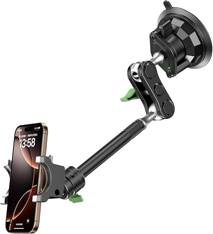 MAGIC JOHN Car Phone Holder, Ultra-Durable Mteal Phone Holders