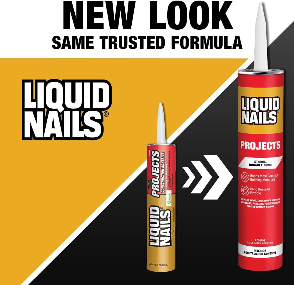 Liquid Nails Interior Projects 10 oz Off-White Latex-Based Construction Adhes...