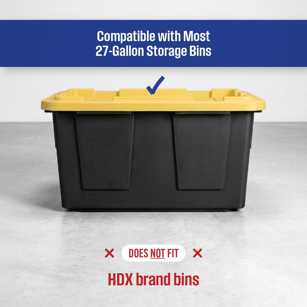 SafeRacks 2-Pack 27 Gallon Tote Storage Rack, 5-Tier Steel Bin Rack, Black