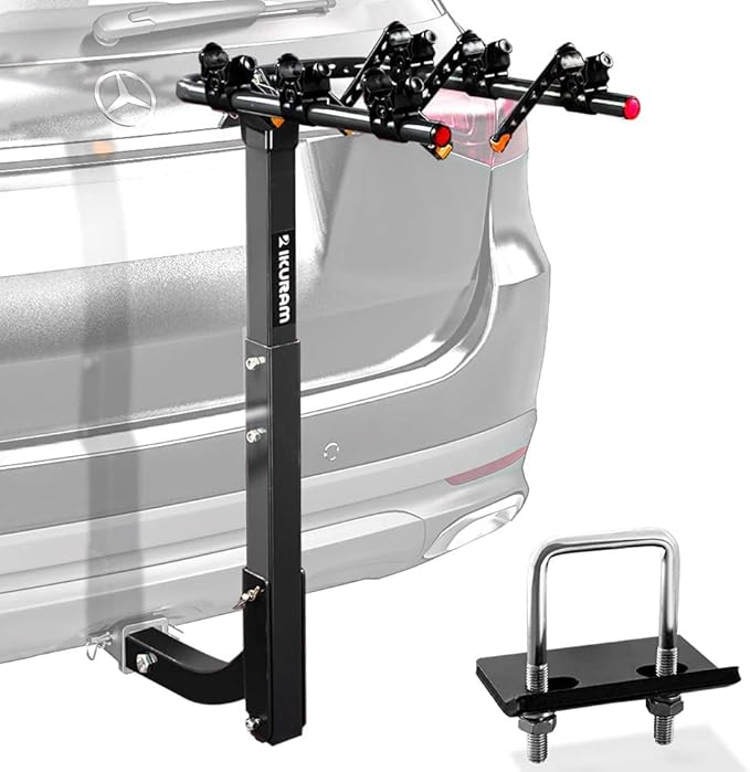 3 Bike Rack Bicycle Carrier Racks Hitch Mount Double Foldable Rack
