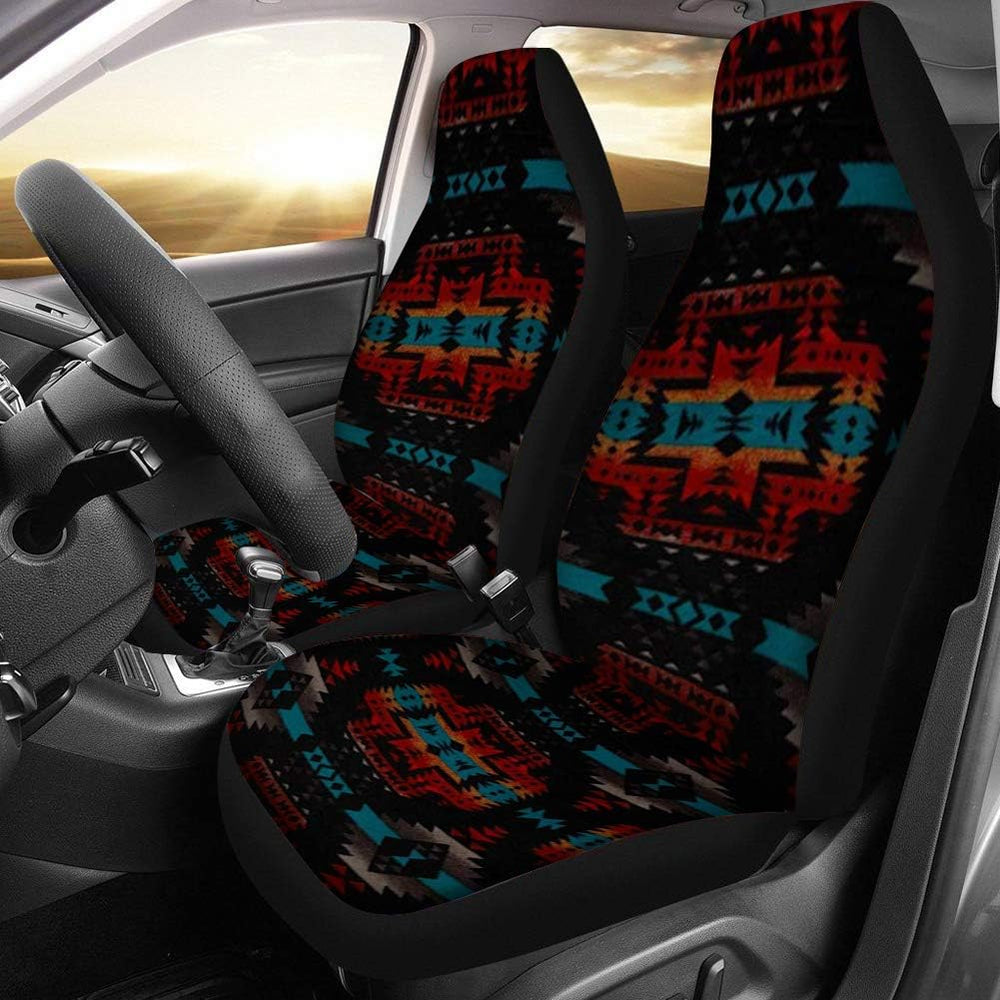 Dreaweet Navajo Print Car Seat Covers for Men Women Southwest Pattern Front S...
