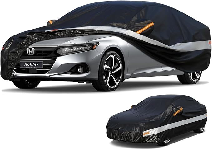 10 Layers Car Cover Custom Fit for Honda Accord, Waterproof All Weather for
