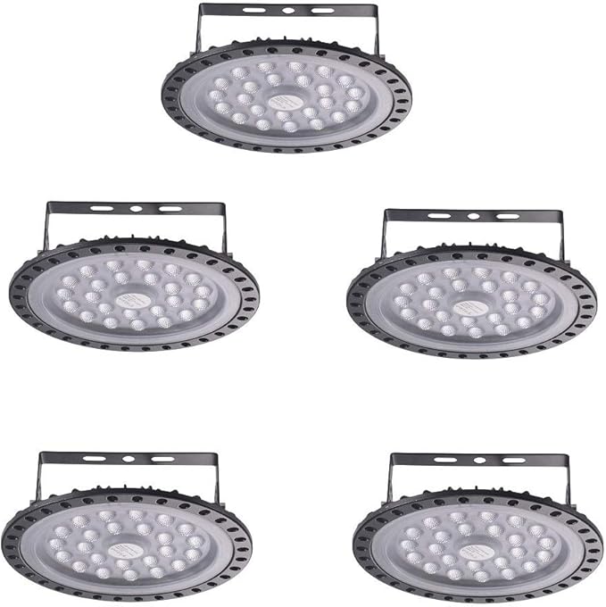 Viugreum 5 PACK 100W UFO LED High Bay Light, 10000LM 6500K Daylight White LED