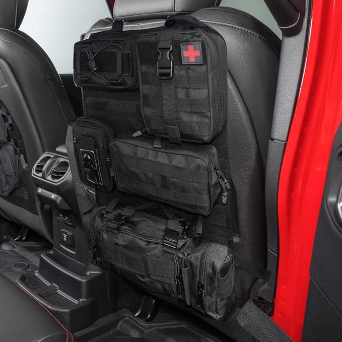 Universal Tactical Seat Back Organizer Vehicle Molle Panel Organizer Storage