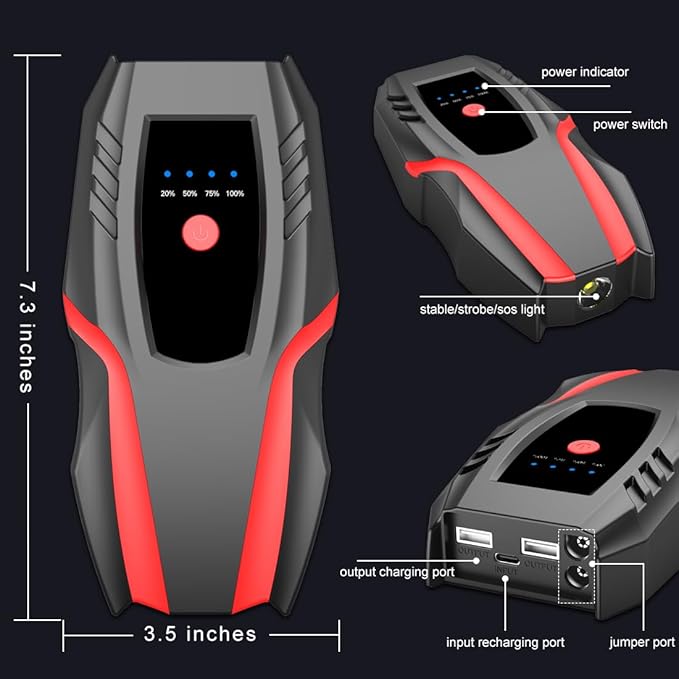 12v Auto Jump Starter Pack