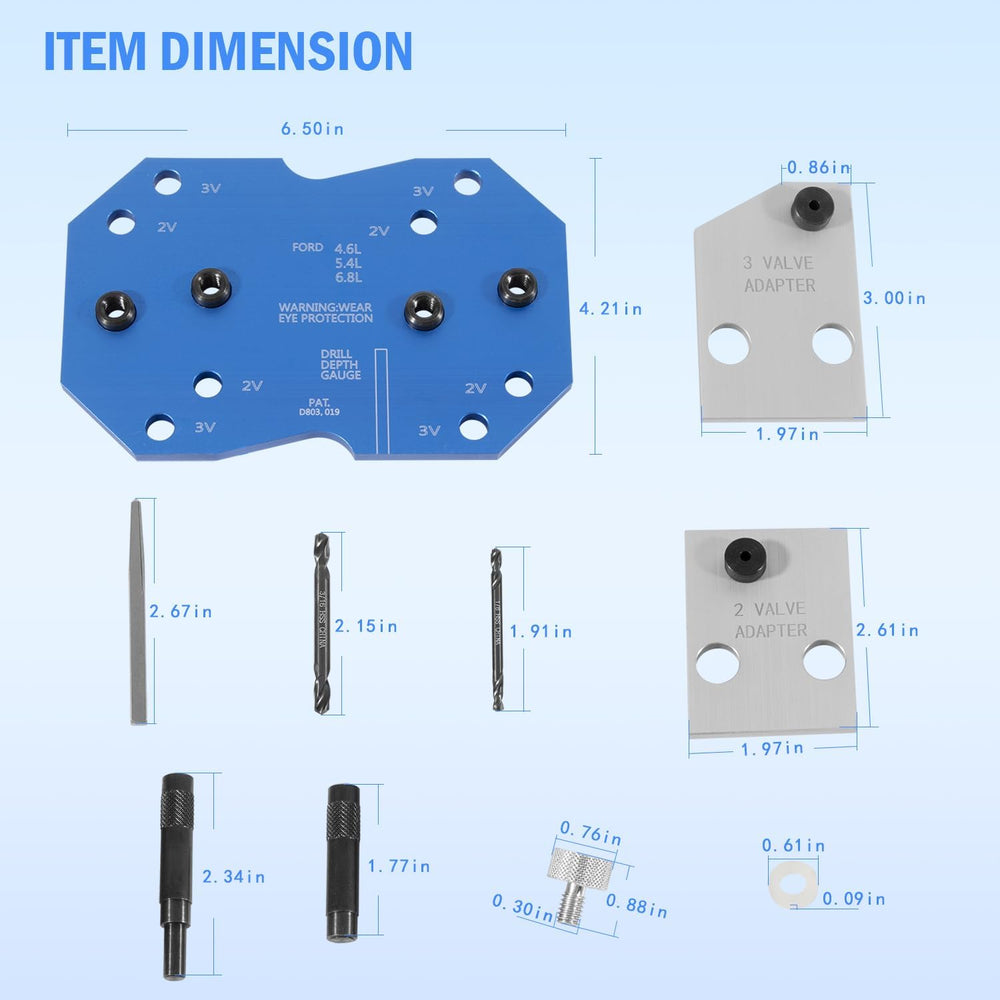 68500 Manifold Drill Template for Ford 2V & 3V Triton Engines (4.6L, 5.4L...