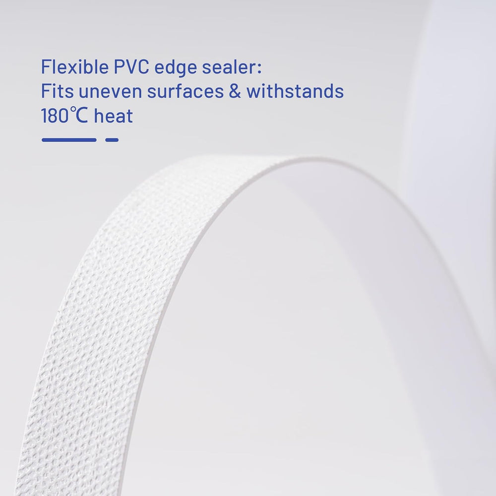 PVC Edge Banding 3/4 inch x 100 ft Veneer Edge Banding White with Hot Melt Ad...