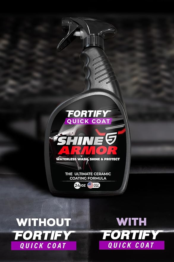 SHINE ARMOR Ceramic Coating Fortify Quick Coat Car Wax Polish Spray Waterless