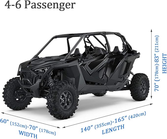 UTV Cover with Heavy Duty 420D Oxford Fabric, Side by Side UTV Cover Protects